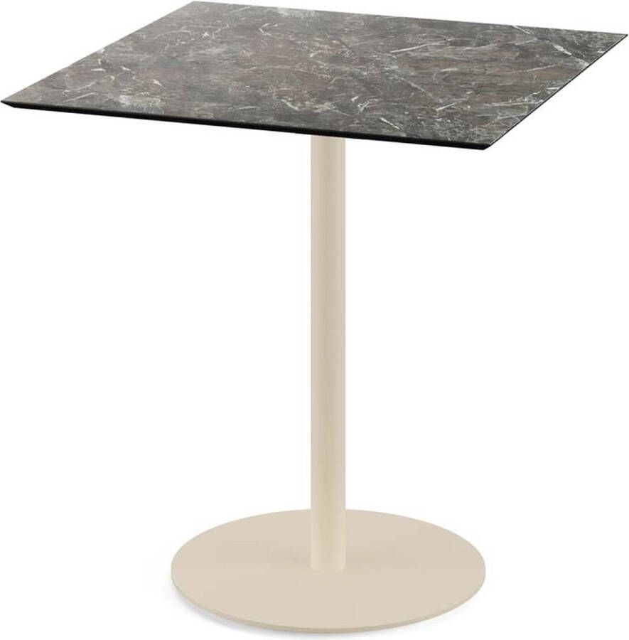 Essentials Urban Terrastafel Zand Frame + Galaxy Marble HPL 70x70 cm 130031577
