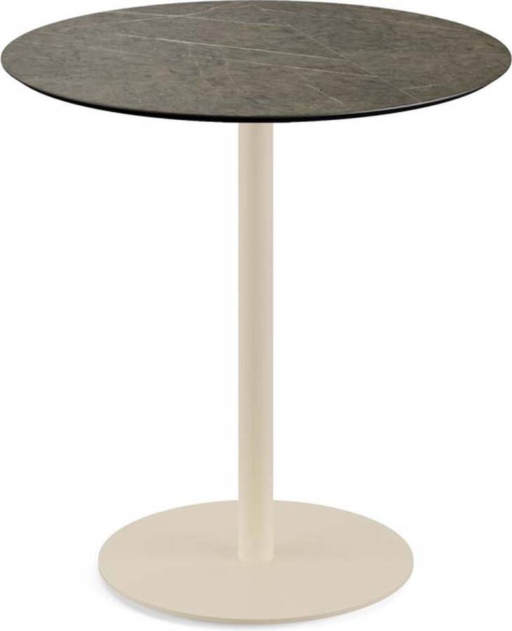 Essentials Urban Terrastafel Zand Frame + Midnight Marble HPL 70 cm 130031670