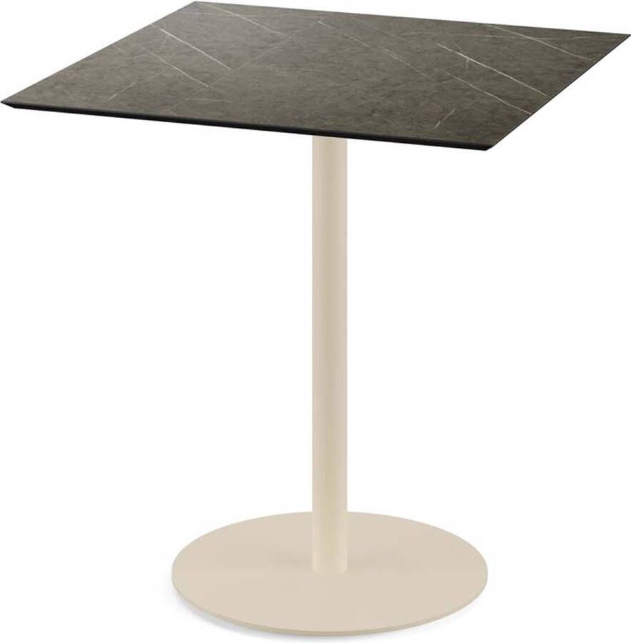 Essentials Urban Terrastafel Zand Frame + Midnight Marble HPL 70x70 cm 130031677