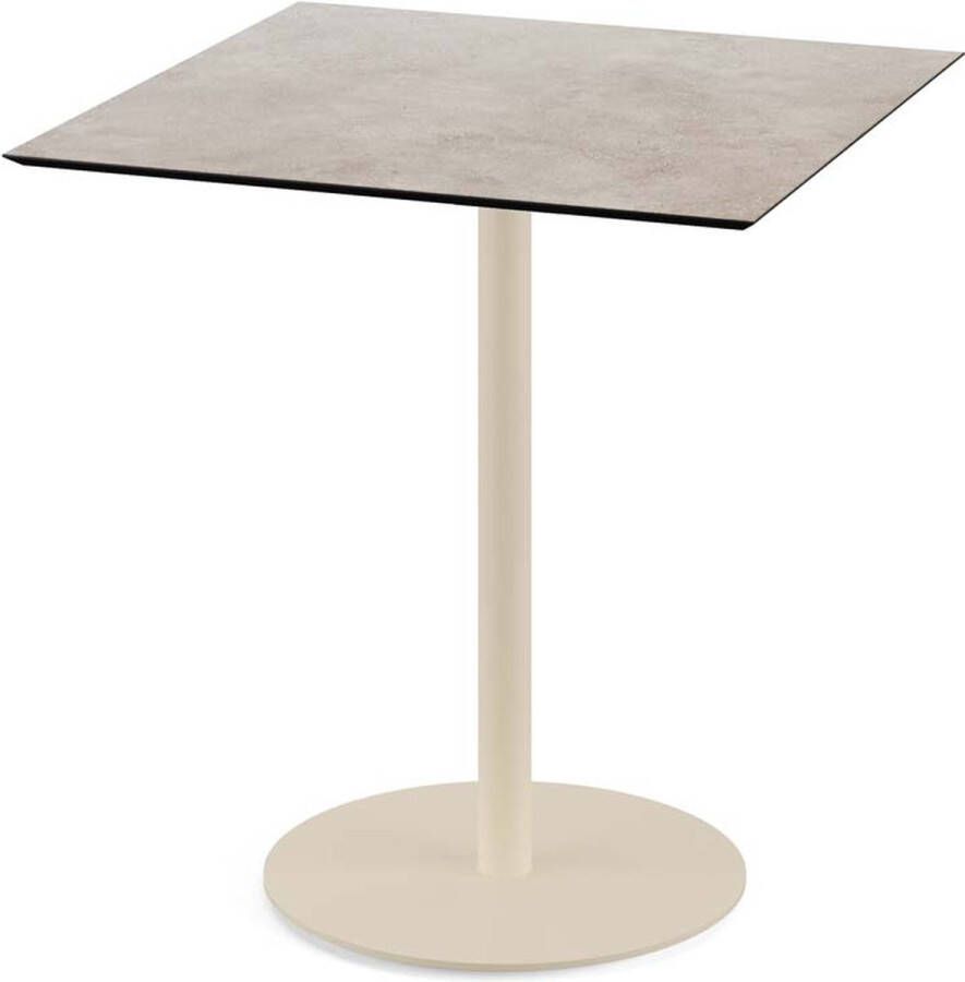 Essentials Urban Terrastafel Zand Frame + Moonstone HPL 70x70 cm 130031377