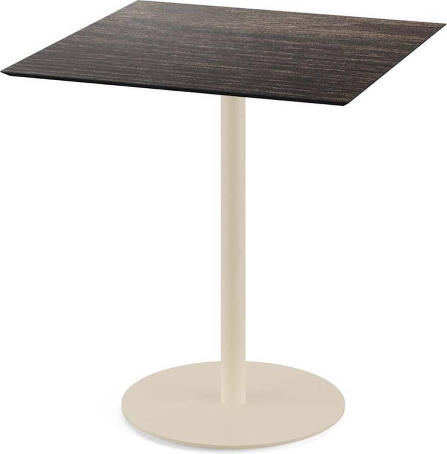 Essentials Urban Terrastafel Zand Frame + Riverwashed Wood HPL 70x70 cm 130031477