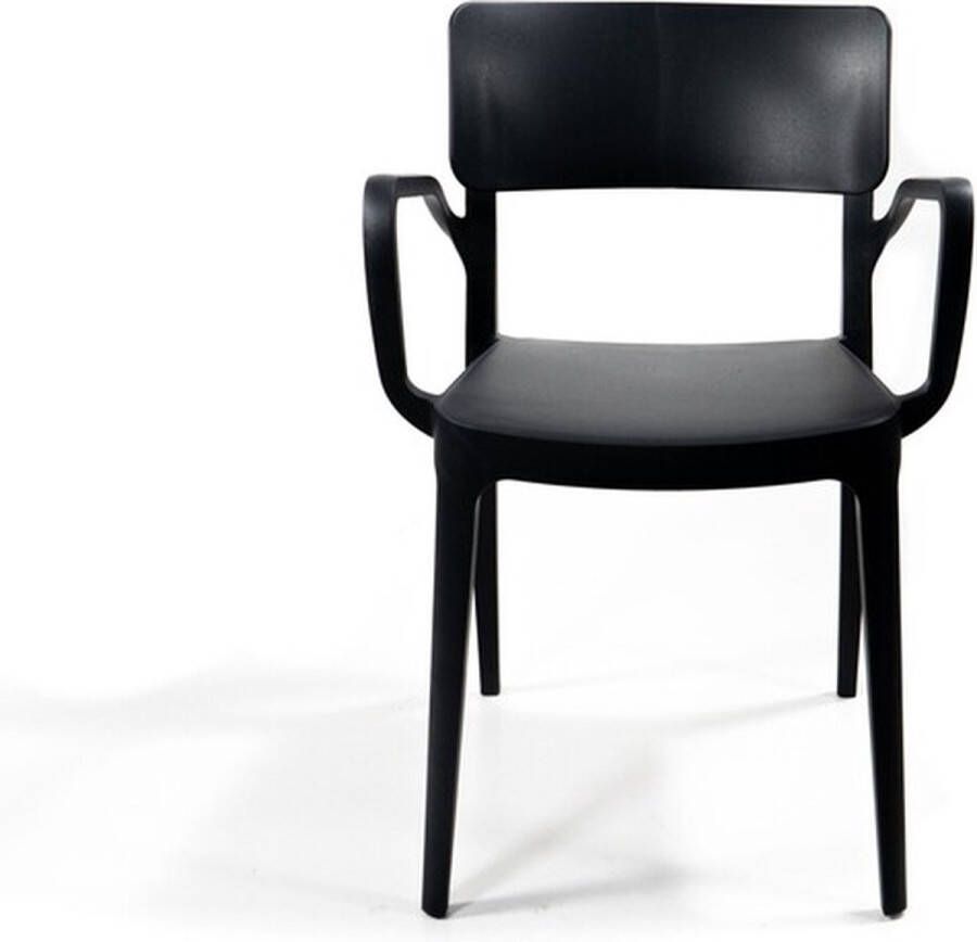 Huismerk Essentials Wing fauteuil zwart set van 6 stapelstoel Plastic 5092 - Foto 3