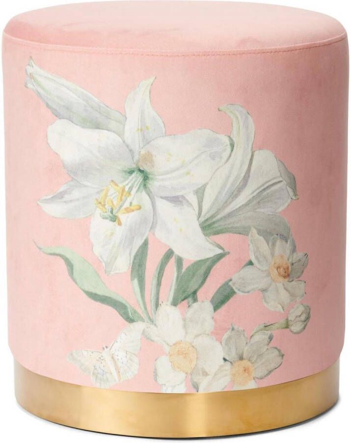 Essenza Rosalee Poef Dark Blush ROUND