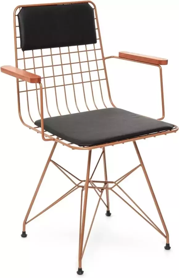 Esss Deals Wire Chair eetkamerstoel Brons 82x45x56 designstoel arm leuning