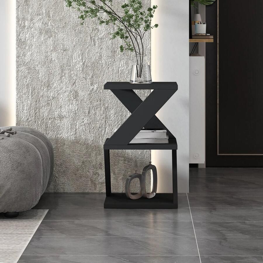ESTE Home Bijzettafel 54 cm – Modern Design – Meerdere Kleuren – Compact & Stijlvol – Vierkant Tafeltje Antraciet