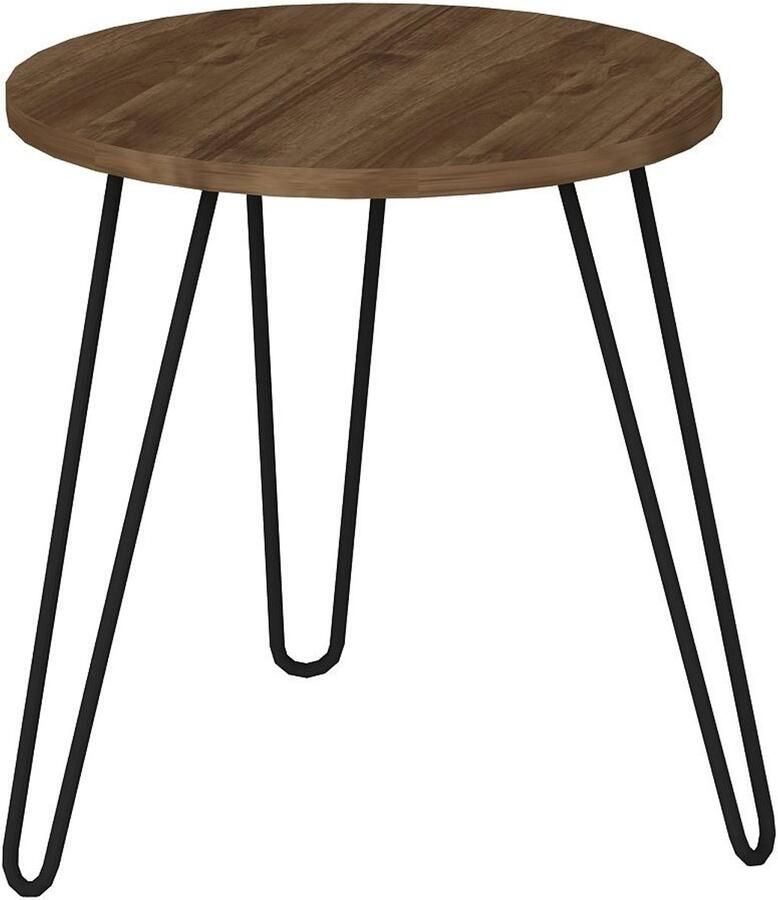 ESTE Home Bijzettafel Rond 47 cm Hoog – Metalen Poten – Modern & Tijdloos – Compact en Stijlvol