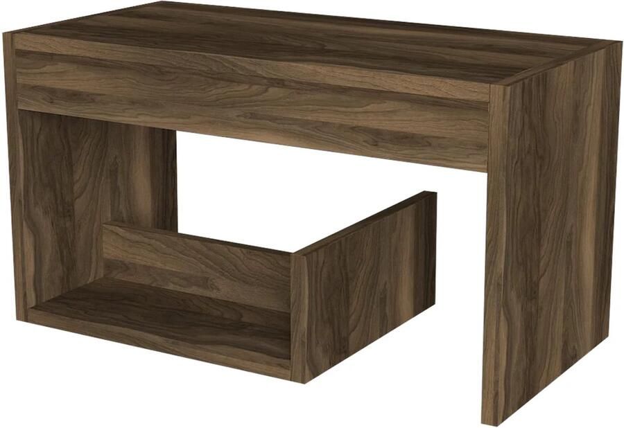 ESTE Home Bijzettafel Walnoot – Multifunctioneel Nachtkastje – Sidetable – Kleine Tafel voor Woonkamer of Slaapkamer – Modern & Compact – 35x60x29 5 cm