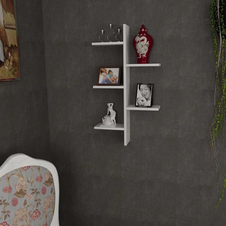 ESTE Home Wandrek Atlantic Wit – Modern Design – 50x90 cm – Hangrek 3 Niveaus