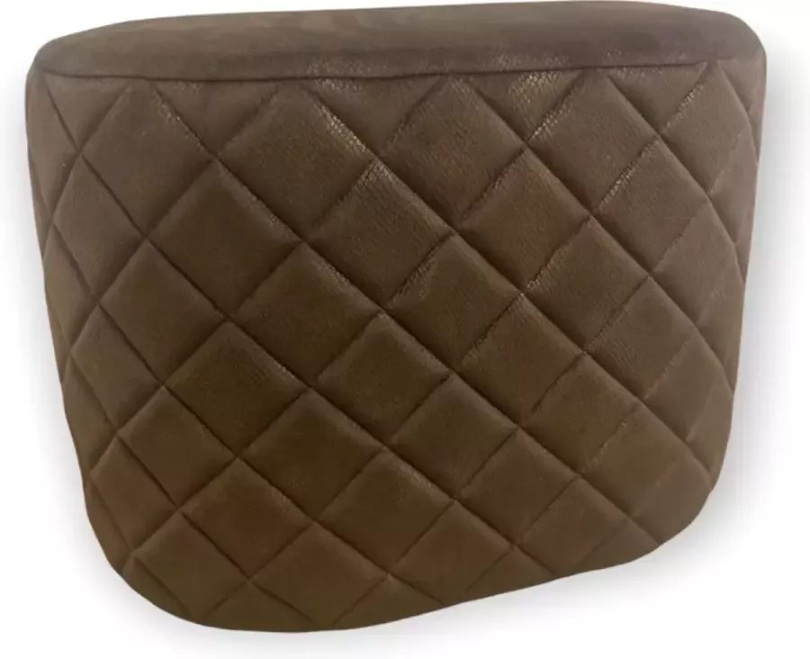 Estilo Custom Poef ovaal kleur bruin met ruit