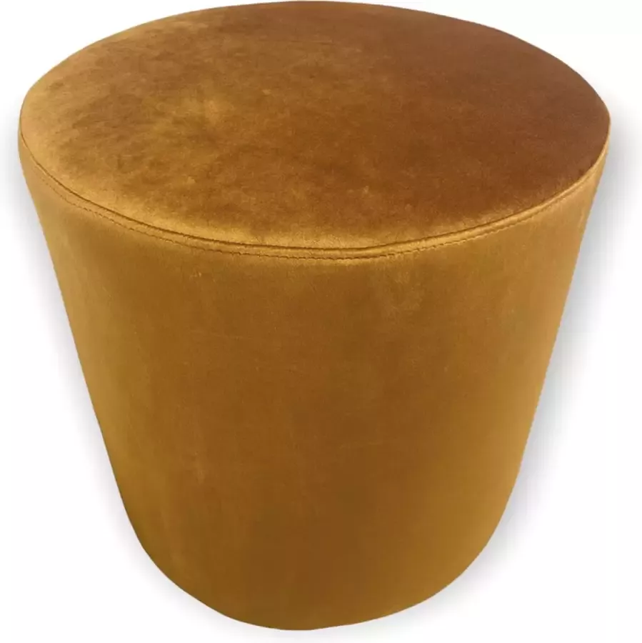 Estilo Custom Poef rond kleur oranje stof velvet