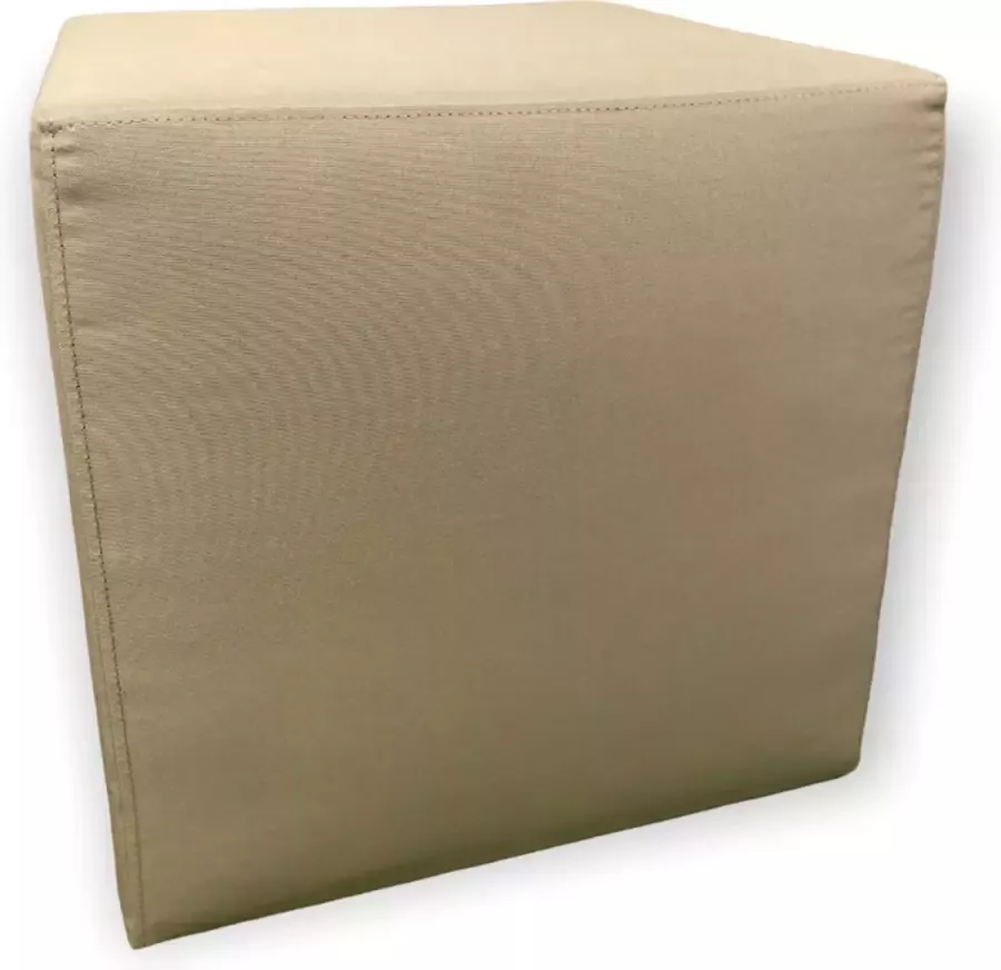 Estilo Custom Poef vierkant kleur sand stof cartenza