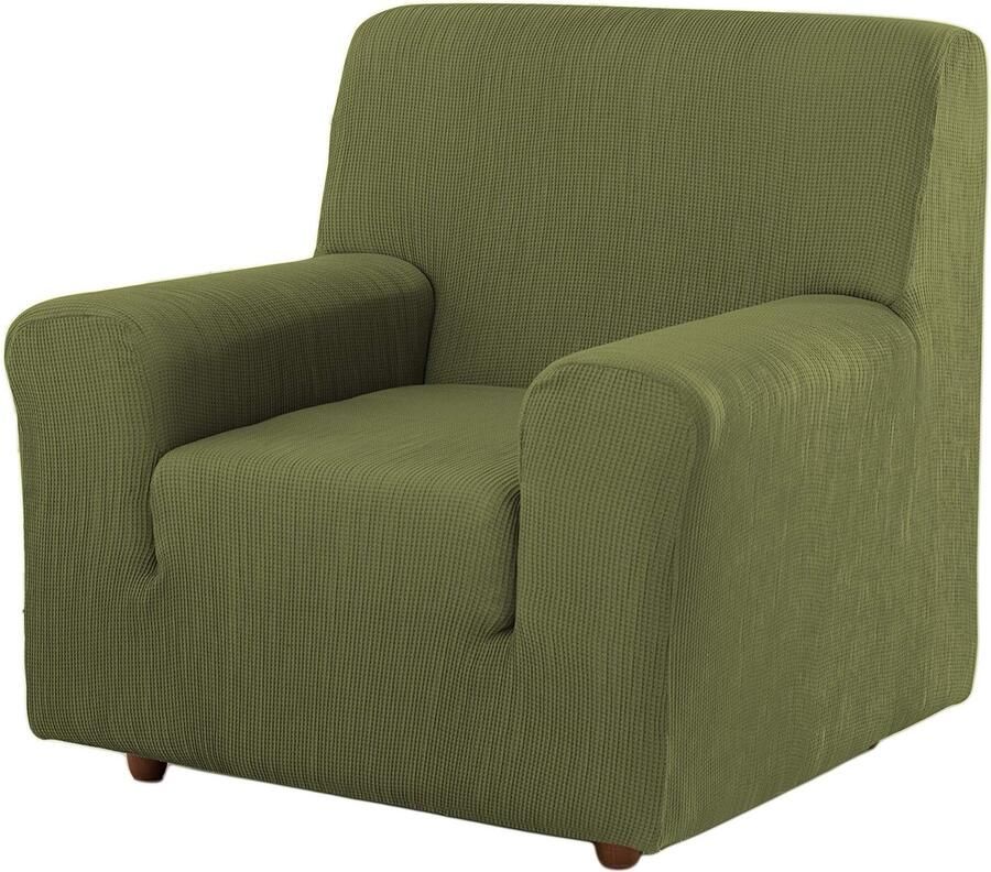 Estoralis Berta bankhoes in modern design Elastische jacquardstof Groen Voor 1-zitsbank van 70 tot 110 cm. Bankbeschermer Aanpasbaar aan alle soorten fauteuils
