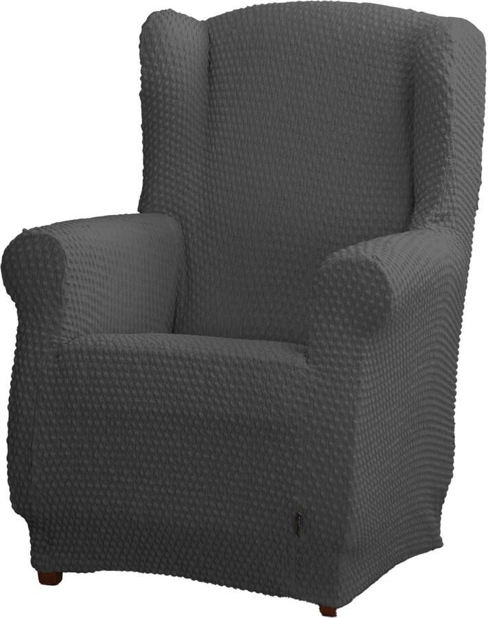 Estoralis Borneo Superelastische vleugelstoelhoes Maximaal aanpassingsvermogen Kleur C 12 Donkergroen Hoes voor oorfauteuilmaten van 70 tot 110 cm.| Aanpasbaar aan alle soorten fauteuils