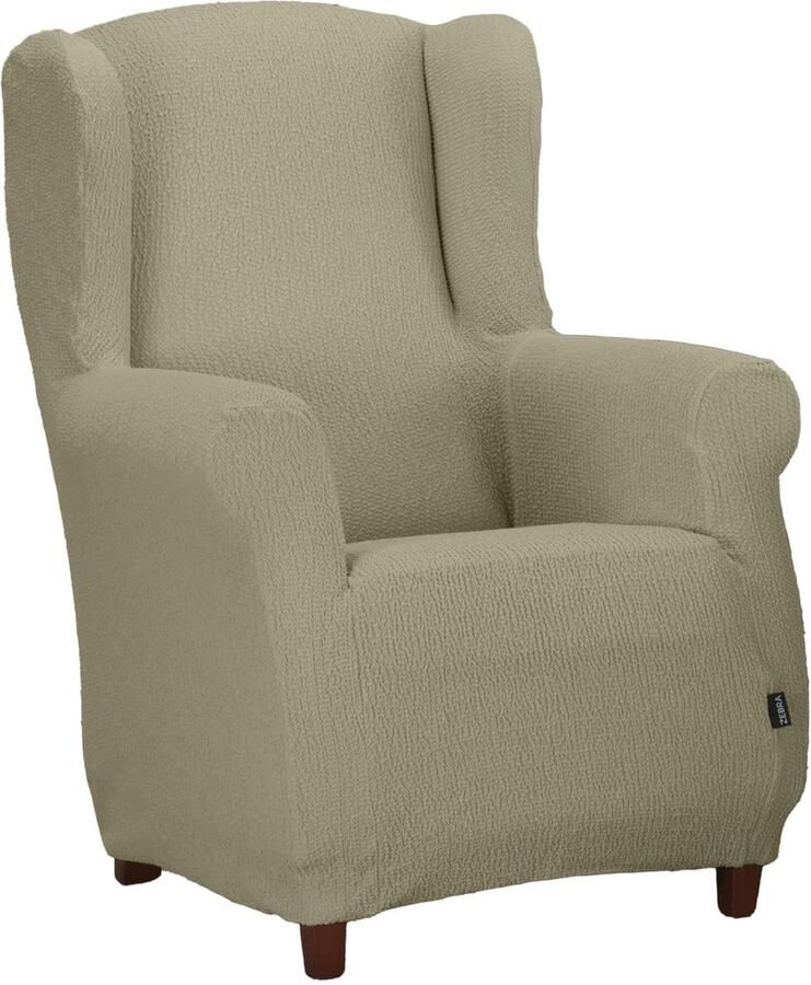 Estoralis Java Superelastische vleugelstoelhoes Maximaal aanpassingsvermogen Kleur C 08 Linnen Hoes voor oorfauteuilmaten van 70 tot 110 cm. Aanpasbaar aan alle soorten fauteuils