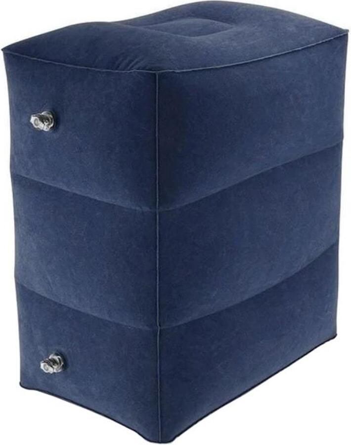 EStore Opblaasbare voetenbank in PVC donkerblauw