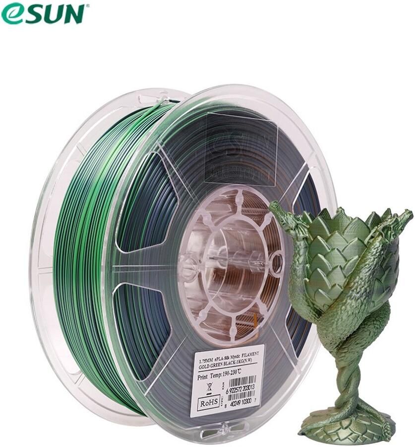 ESUN ePLA-Silk-Mystic Goud groen zwart Gold green black 1kg 1.75mm 3D printer filament