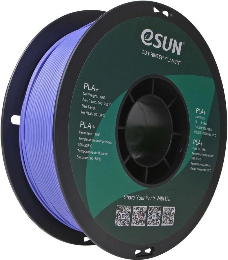 ESUN PLA+ Very peri (mix van blauw en paars) 1kg 1.75mm 3D printer filament