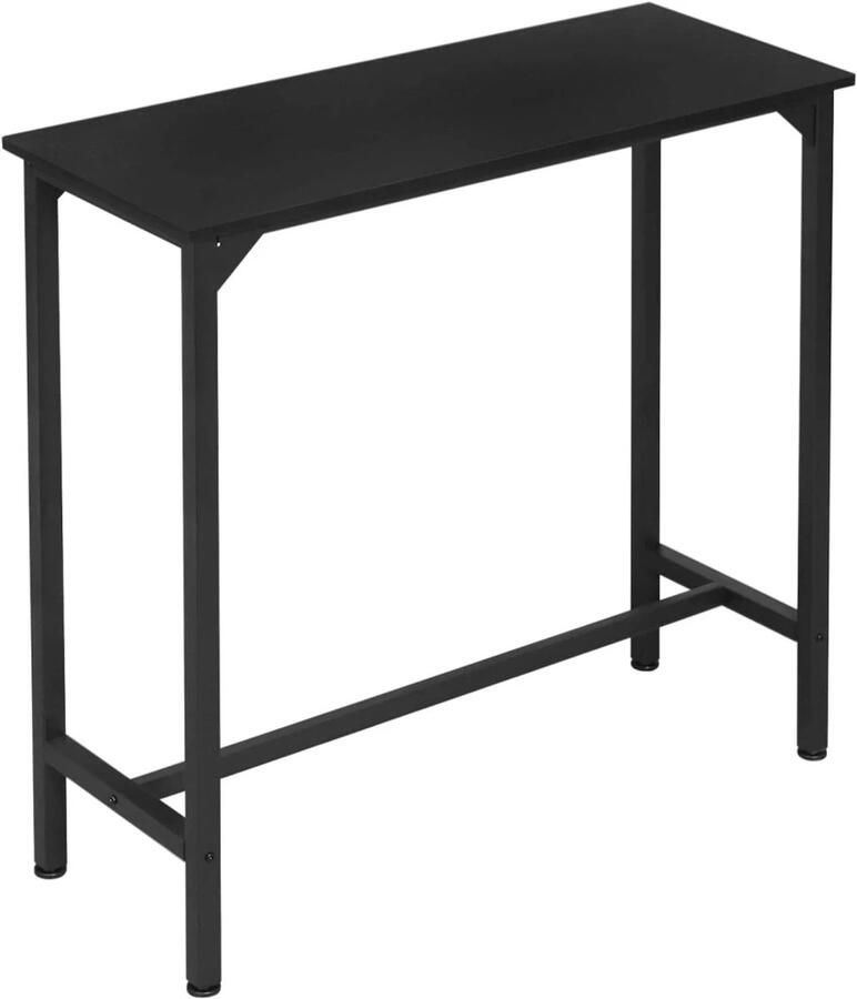 EUGAD Bartafel – Smalle Consoletafel – Industrieel Ontwerp – MDF & Metaal – 100x40x100 cm – Zwart