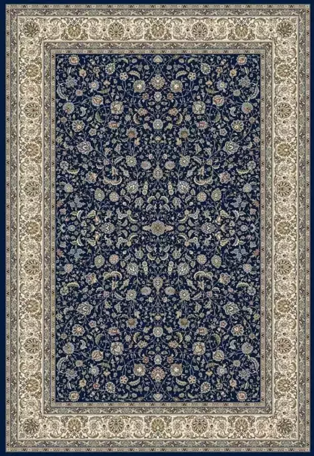 Rugsman Classico 057.0221.3434 Vloerkleed 160 x 230 cm Blue Rectangular Polypropylene Dining room Living room Floral Classic