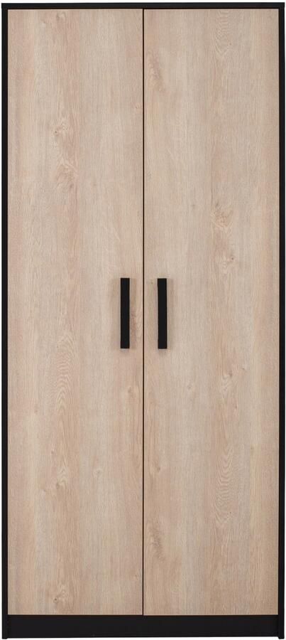 Europe Baby Nova Kledingkast 2-Deurs Zwart Eiken