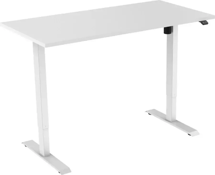 Euroseats Active zit sta bureau elektrisch 140 x 80 cm wit frame Wit werkblad- ergonomisch bureau verstelbaar bureau