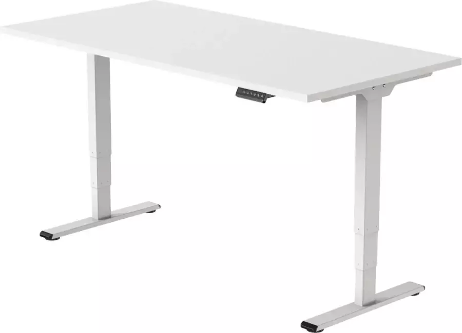 Euroseats OrangeLabel elektrisch zit sta bureau Eco frame maat 160x80. Voldoet aan de NEN EN 527. Inclusief wit blad!