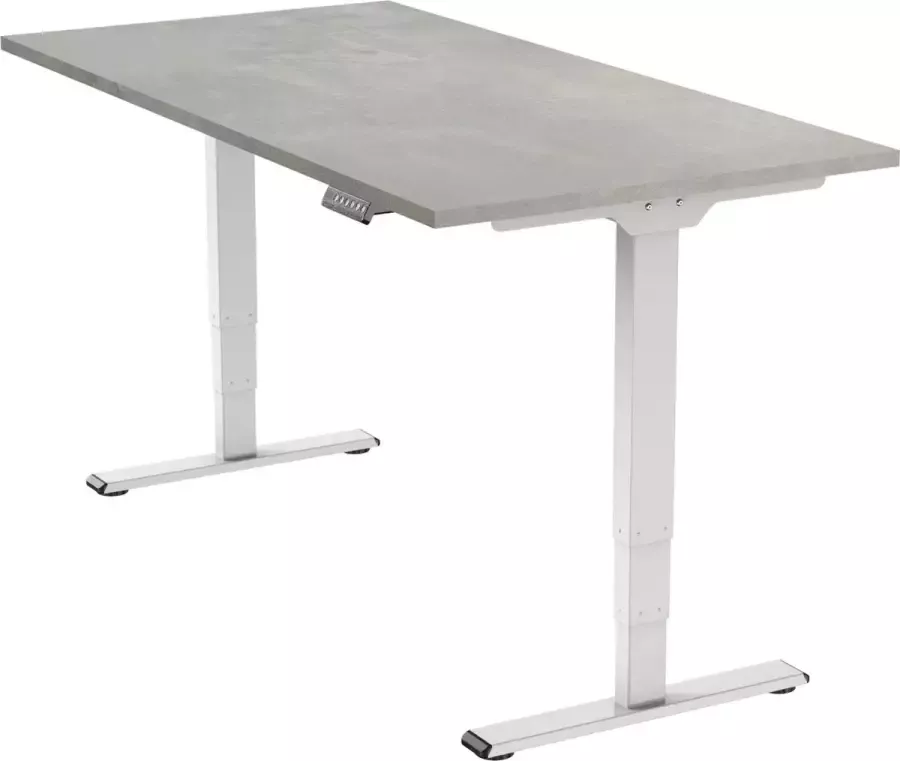 Euroseats OrangeLabel elektrisch zit sta bureau Eco frame wit. Voldoet aan de NEN EN 527. Inclusief Oxyd blad maat 140x80