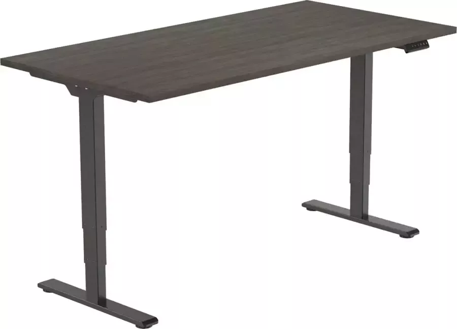 Euroseats OrangeLabel elektrisch zit sta bureau Eco frame zwart maat 140x80. Voldoet aan de NEN EN 527. Inclusief Logan Eiken blad!