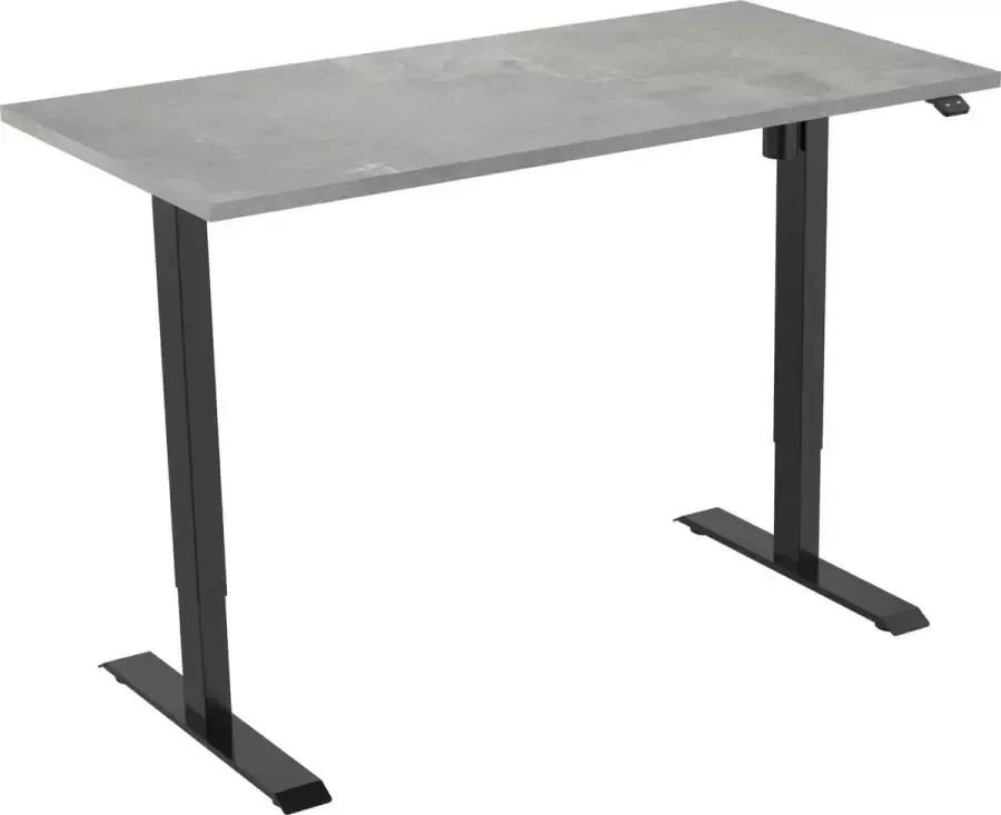 Euroseats OrangeLabel S1 Desk Zit sta elektrisch. Frame kleur zwart en blad Oxyd maat 160x80cm