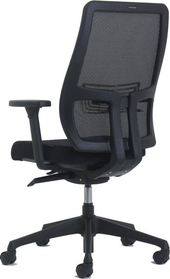 Euroseats OrangeLabel serie Torino NPR1813 Bureaustoel Netwaeve rug Black Edition TOR.001.NET. Automatische gewichtsinstelling. Voorzien van mesh rug en 4D armleggers