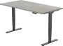 Euroseats OrangeLabel zit sta bureau Eco frame zwart maat 160x80cm. Voldoet aan de NEN EN 527. Inclusief Oxyd blad - Thumbnail 2