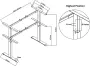 Euroseats Verstelbaar Bureau 62-84cm Onderstel Grijs (RAL7045) - Thumbnail 1