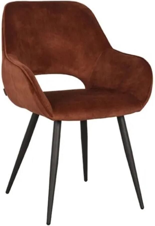 Eurosit Eetkamerstoel 12324 velour koper