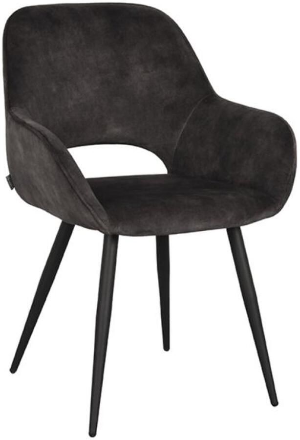 Eurosit Eetkamerstoel 12324 Velours Antraciet
