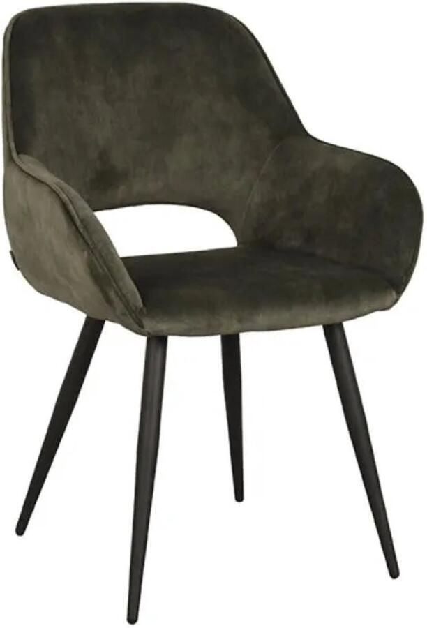 Eurosit Eetkamerstoel 12324 Velours groen