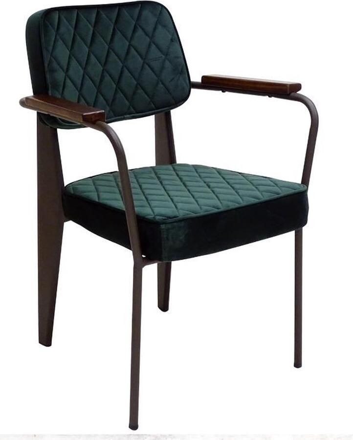 Eurosit Retro Eetkamerstoel 12905 velvet groen
