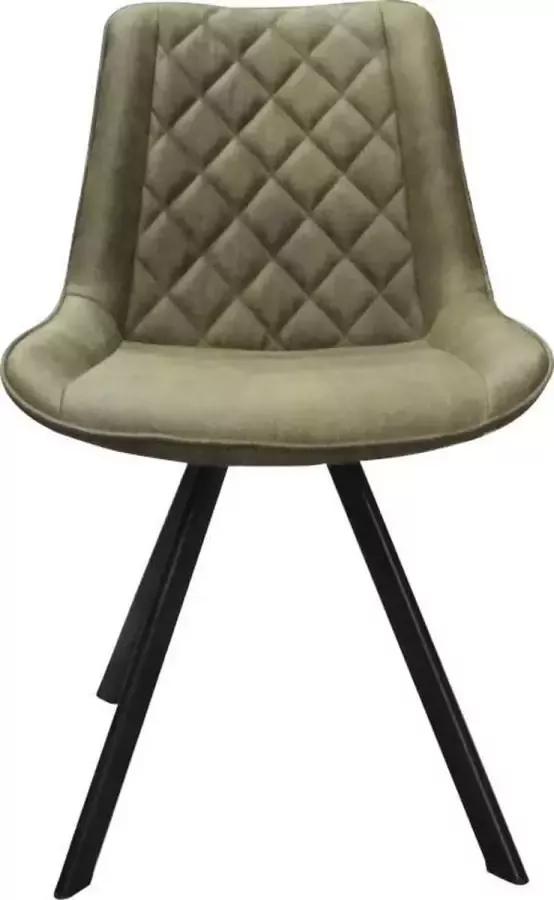 Eurosit Vintage Retro Eetkamerstoel (12059 in Mos groen)