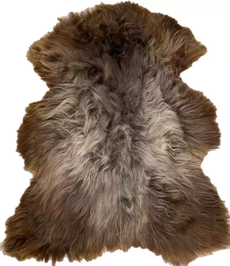 Euroskins Schapenvacht Vloerkleed Bruin Grijs 110x85cm Floref