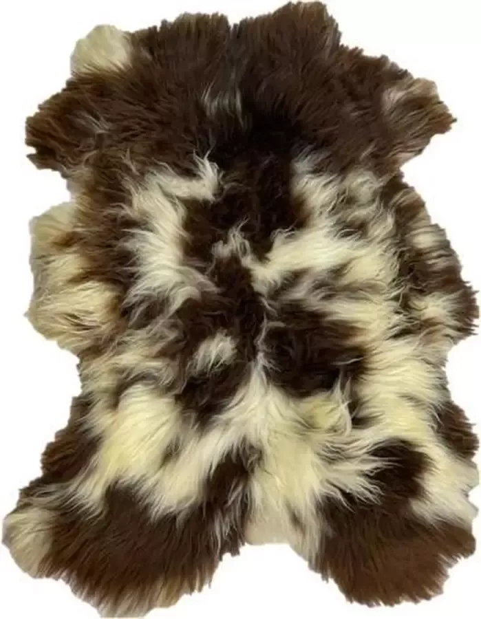 Euroskins Schapenvacht Vloerkleed Bruin Wit 130x96cm Alix