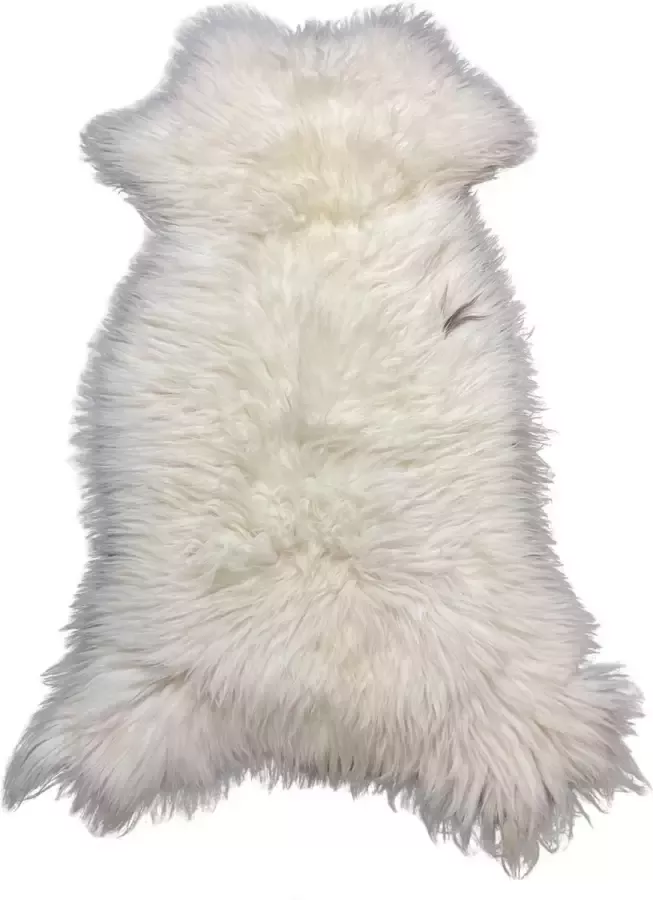 Euroskins Schapenvacht Vloerkleed Wit Bruin 126x81 cm Levinyo