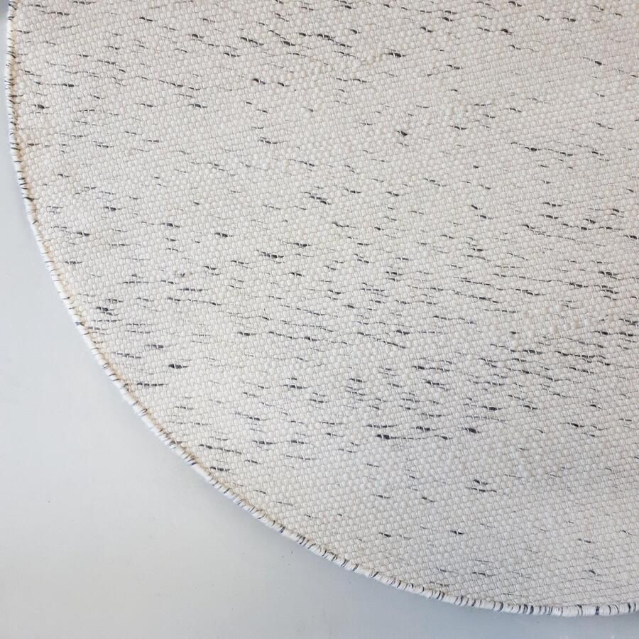 Eva Interior Rond vloerkleed wollen Antraciet Wit Cobble Stone Wol Rond 140 Ø (M)