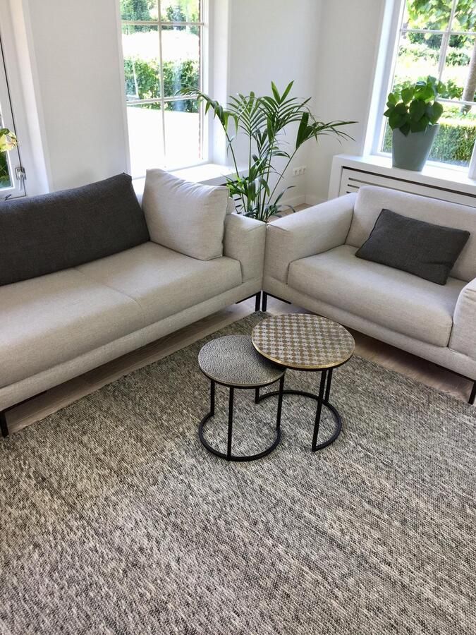 Eva Interior Wollen vloerkleed Antraciet Cobble Stone Grijs Antraciet Zwart 140 x 200 cm (S) - Foto 1