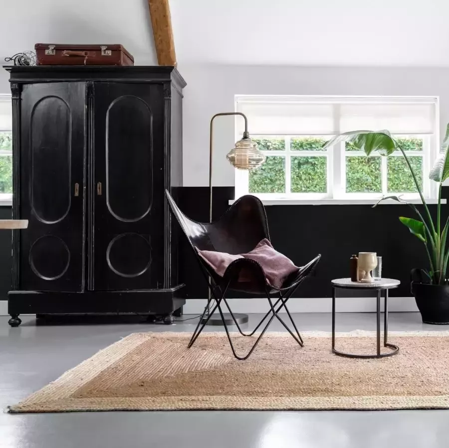 Eva Interior Jute Vloerkleed Rechthoek Naturel Wit Beige Jute 190 x 290 (L)