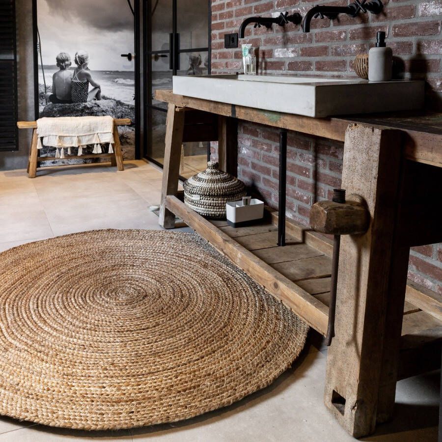 Eva Interior rond Vloerkleed Jute -Ø150 cm Naturel