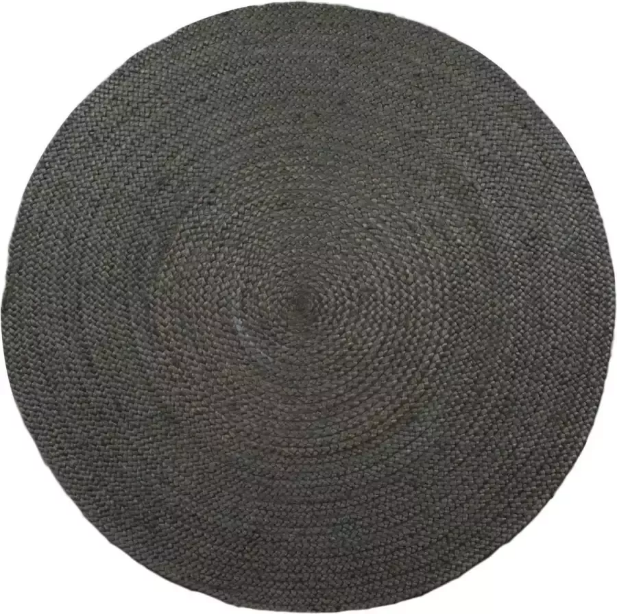 Eva Interior Interieur05 Rond vloerkleed Jute Groen 150 cm (M)