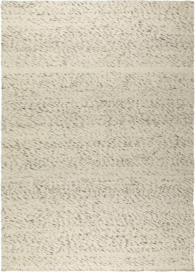 Eva Interior Wollen vloerkleed Wit Antraciet Cobble Stone 160 x 230 cm (M)