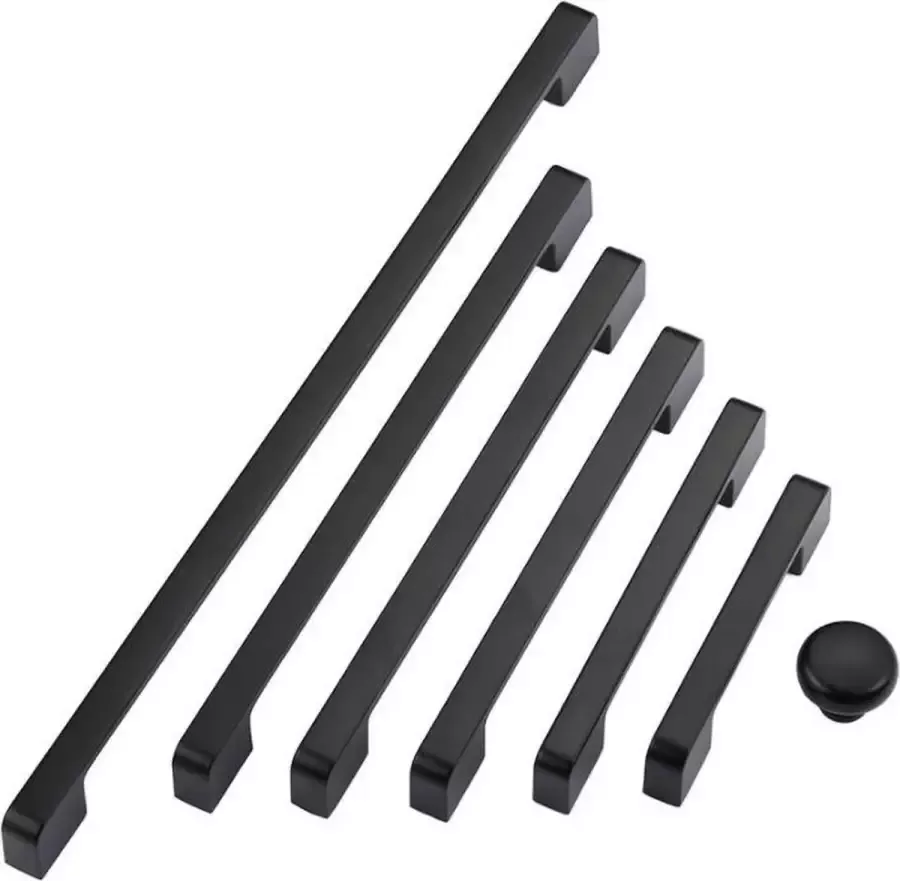 HOGA Zwarte Handgreep Metaal 170mm – Hartafstand 160mm – Industrieel Meubelbeslag voor Kast Keuken Lade of Deur – Luxe Afwerking