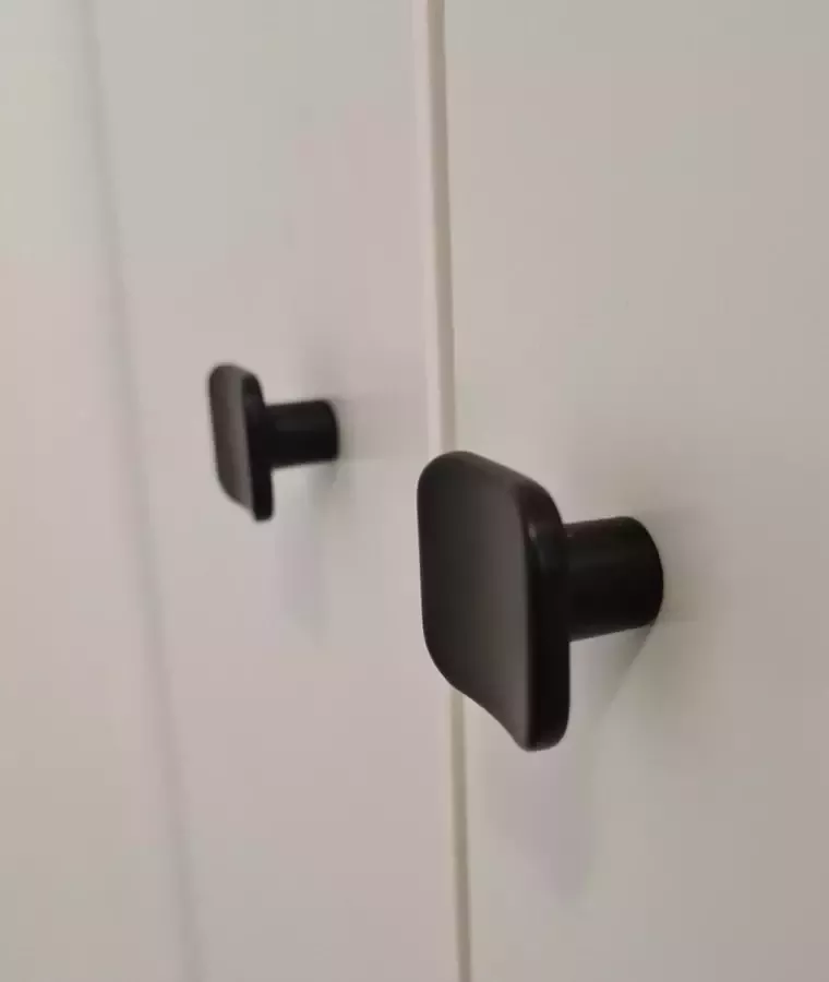 Kastknop Meubelknop Ladeknop Zwart Vierkant Industrieel-Modern-Meubelbeslag -Keukenbeslag