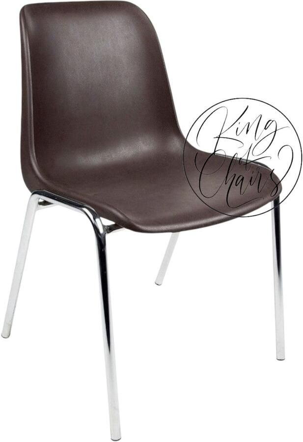 Everardo model Helene Bruin verchroomd onderstel kantinestoel stapelstoel kuipstoel vergaderstoel tuinstoel kantine stoel stapel stoel tuin stoel kantinestoelen stapelstoelen kuipstoelen arenastoel kerkstoel schoolstoel bezoekersstoel - Foto 2