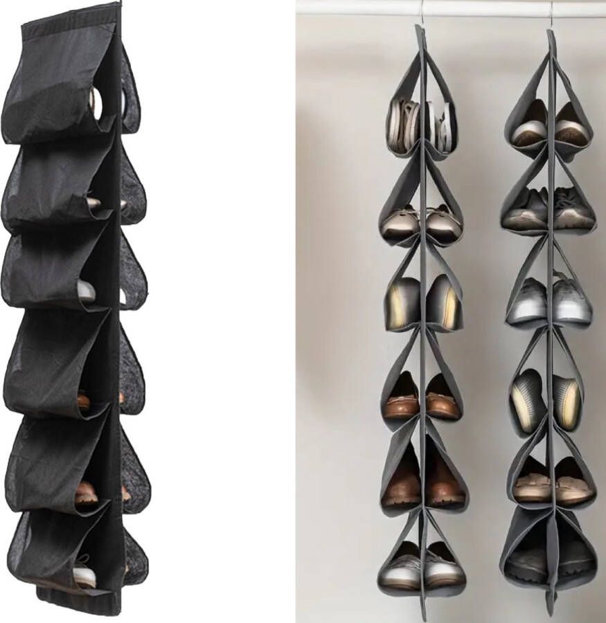 Everlux Schoenenkast Organizer 12 Vakken Oplossing Voor Rondslingerende Schoenen Opbergkast Hangend